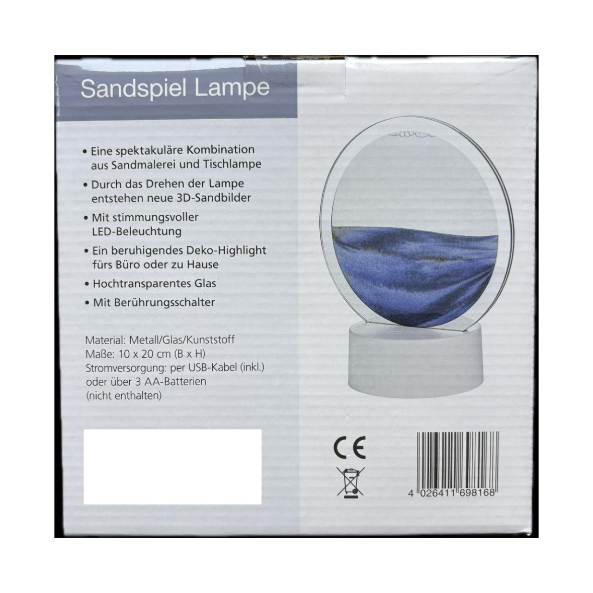 Sandspiel Lampe LED-Beleuchtung
