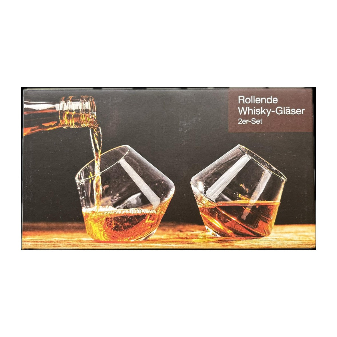 Rollende Whisky Gläser 2er-Set