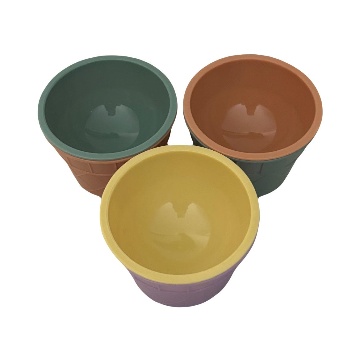 Eisbecher im Waffel-Design – 3er-Set