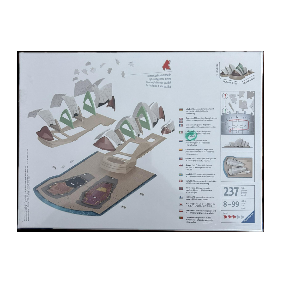 Ravensburger 3D Puzzlespiel - 237 Teile - Sydney Opera
