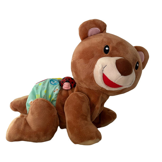Vtech Baby Krabbel-mit-Mir-Bär – Interaktives Plüschtier, das alleine krabbelt, zählt, spricht und singt – Für Kinder von 9-36 Monaten