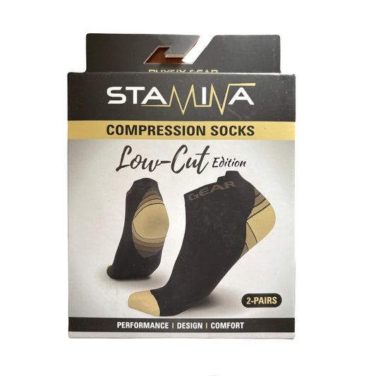 STAMINA Kompressionsstrümpfe Low Cut Edition 2 Paar L/XL
