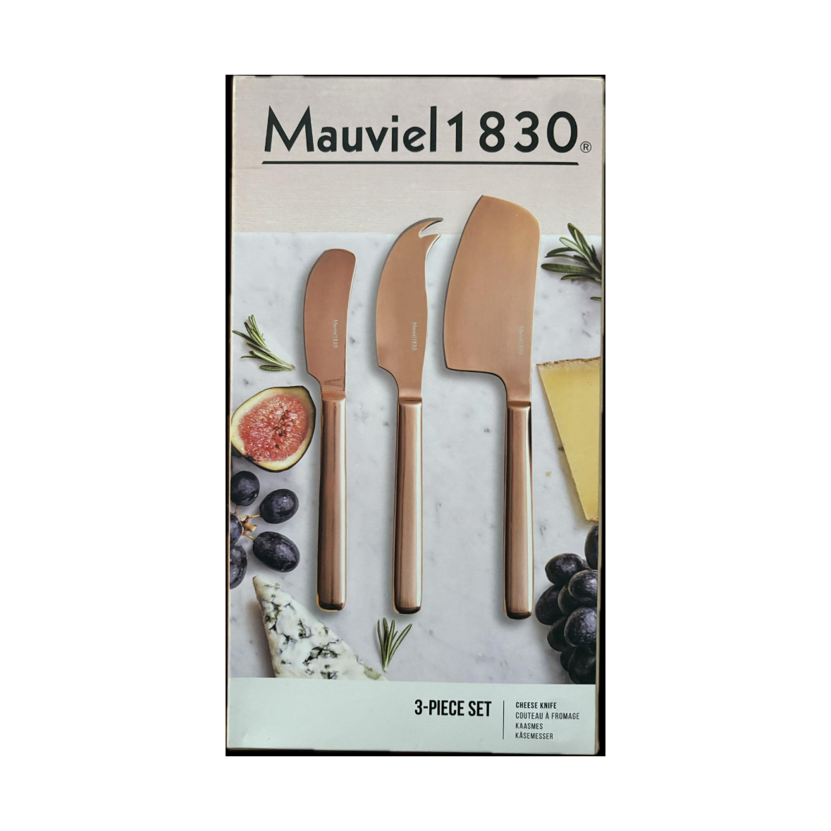 Mauviel 1830 3-tlg. Käsemesser Set Edle Messer für Käse