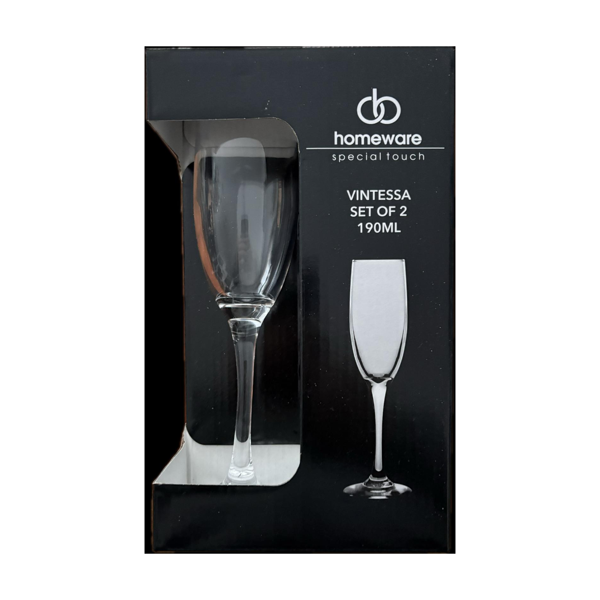 Homeware Vintessa Sektgläser Set 2 Stück 190ml